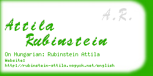 attila rubinstein business card